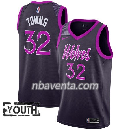 Camiseta Niños Minnesota Timberwolves Karl-Anthony Towns 32 2018-19 Nike City Edition Violeta Swingman Camiseta Niños Minnesota Timberwolves Karl-Anthony Towns 32 2018-19 Nike City Edition Violeta Swingman